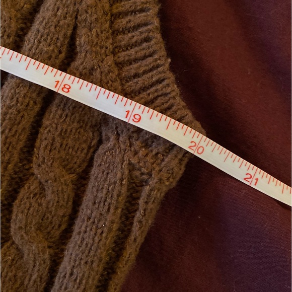 NWOT pink rose brown button sweater vest - Picture 5 of 5